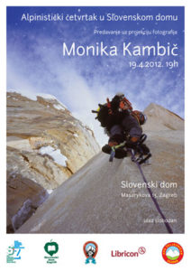 Plakat Monika Kambič u Slovenskom domu, Zagreb. 19.4.2012